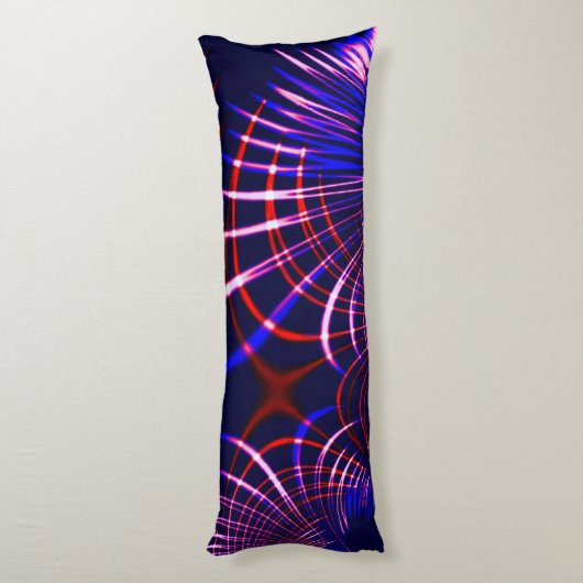 青から赤、白、ピンクの尖った曲線 ボディピロー (裏面 (縦))