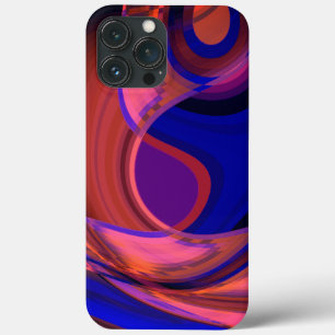 青から銅の円王室の形と曲線 iPhone 13 PRO MAXケース