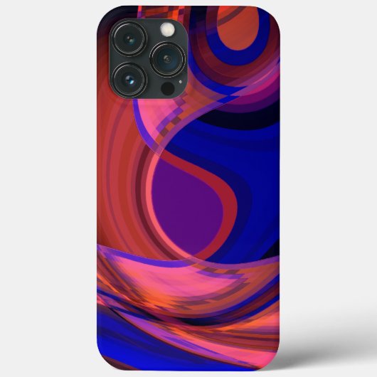 青から銅の円王室の形と曲線 Case-Mate iPhoneケース (裏面)