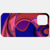 青から銅の円王室の形と曲線 Case-Mate iPhoneケース (裏面 (横))