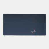 青から黒へのビジネスのロゴカンパニーミニマルブランド デスクマット (正面)