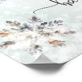 青かわいいオーディアボーイ赤ちゃんシャワーへようこそ ポスター (角)