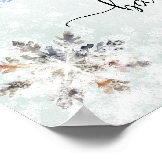 青かわいいオーディアボーイ赤ちゃんシャワーへようこそ ポスター (角)