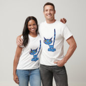 青かわいいカッコいい子猫漫画Tシャツ Tシャツ (ユニセックス)