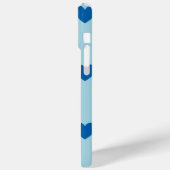 青かわいいシンプルハートパターン Case-Mate iPhoneケース (裏面 / 左)