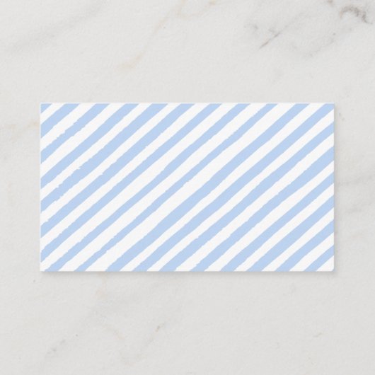 青かわいいテディベア赤ちゃんシャワーおむつラッフル エンクロージャーカード (裏面)