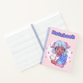 青かわいい女の子💜💛✨ ノートブック (内部)