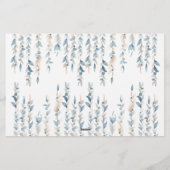 青かわいいboho男の子の赤ちゃんシャワーアドバイスウィッシュカード 便箋 (裏面)