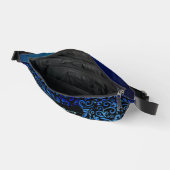 青かわいらしいグラデーション花柄の名前 ファニーパック (見開き)