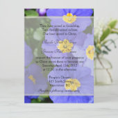 青かわいらしい庭の花クリスチャン結婚ズ 招待状 (スタンド正面)