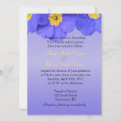 青かわいらしい庭の花クリスチャン、宗教的 招待状 (正面)