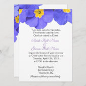 青かわいらしい庭の花クリスチャン、宗教的 招待状 (正面/裏面)