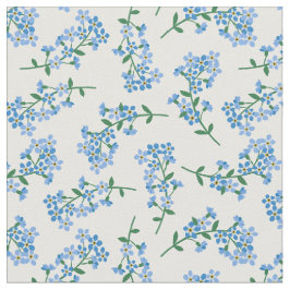 青かわいらしい忘れMe Not Pattern ファブリック