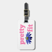 青かわいらしい花に合う ラゲッジタグ (正面縦)