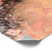 青かわいらしい花の女性 – オリジナル絵画 ポスター (角)