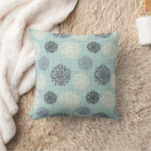 青かわいらしい花 |装飾装飾用クッション クッション (ブランケット)