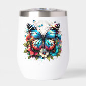 青かわいらしい蝶と花 (正面)