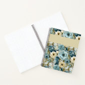 青かわいらしとクリームの水色の花 ノートブック (内部)