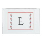 青かわいらしとピンクの枕モノグラムのケースセット 枕カバー (裏面-右)