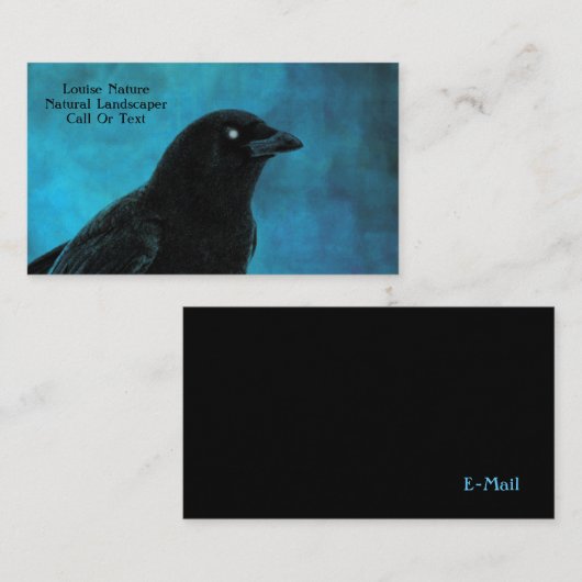 青かわいらしとレイベン 名刺 (正面/裏面)