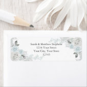 青かわいらしと白のバラ ラベル (インサイチュ)