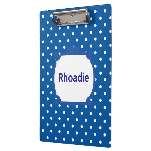 青かわいらしと白の水玉模様 クリップボード (左)