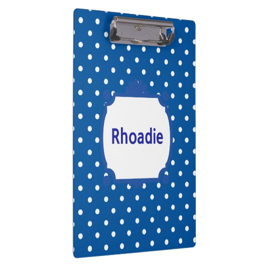 青かわいらしと白の水玉模様 クリップボード (右)