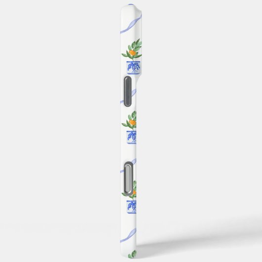 青かわいらしと白のChinoiserieの弓トピアリー Case-Mate iPhoneケース (裏面 / 右)