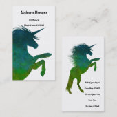 青かわいらしと緑のユニコーン 名刺 (正面/裏面)