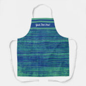 青かわいらしと緑の動揺してストライプ エプロン (正面)