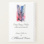 青かわいらしと赤の抽象芸術 プランナー手帳 (裏面)