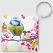 青かわいらしと黄色の鳥の分派パーティーの好意 キーホルダー (裏面)