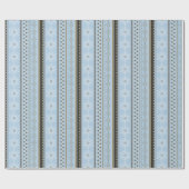 青かわいらしのクリストライプスマスの雪の結晶のギフトラップ ラッピングペーパー (フラット)