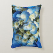 青かわいらしアジサイフローラ アクセントクッション (正面(垂直))