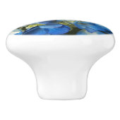 青かわいらしアジサイフローラ セラミックノブ (側面)