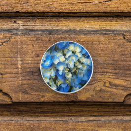 青かわいらしアジサイフローラ セラミックノブ