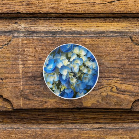 青かわいらしアジサイフローラ セラミックノブ