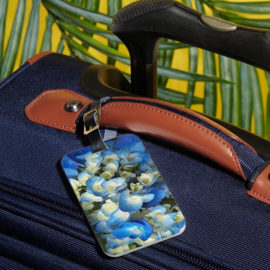 青かわいらしアジサイフローラ ラゲッジタグ (正面インサイチュ1)