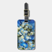 青かわいらしアジサイフローラ ラゲッジタグ (正面縦)