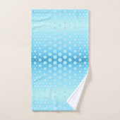 青かわいらしグラデーションと桃のジオメトリックなデュベットカバー バスタオルセット (ハンドタオル)