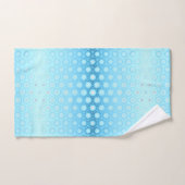 青かわいらしグラデーションと桃のジオメトリックなデュベットカバー バスタオルセット (ハンドタオル)