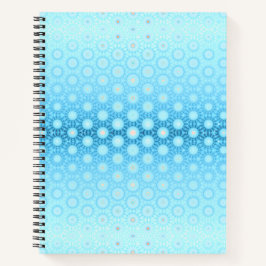 青かわいらしグラデーションと桃の幾何学的 ノートブック