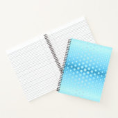 青かわいらしグラデーションと桃の幾何学的 ノートブック (内部)