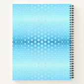 青かわいらしグラデーションと桃の幾何学的 ノートブック (裏面)