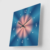 青かわいらしピンクファンデザイン>壁時計 スクエア壁時計 (傾斜)