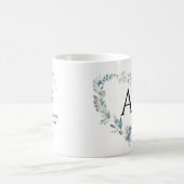 青かわいらしフローラ中パーソナライズされた児 コーヒーマグカップ (中央)