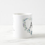 青かわいらしフローラ末パーソナライズされた児 コーヒーマグカップ (中央)