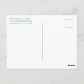 青かわいらしフローラ男の子のシャワーInvitati ポストカード (裏面)