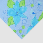 青かわいらしフローラ組織 薄葉紙 (詳細)