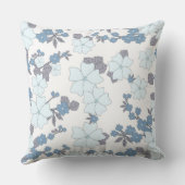 青かわいらしフローラ クッション (裏面)